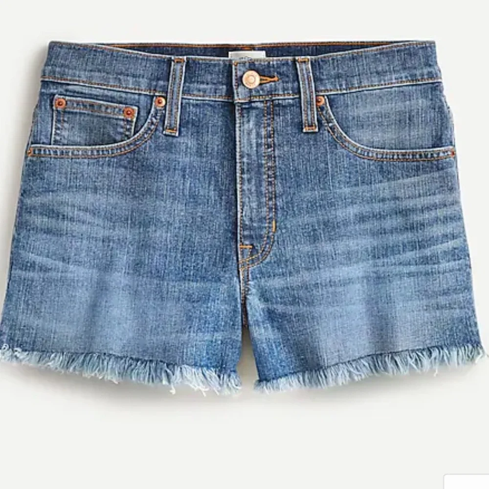 J. CREW jean shorts denim blue cut offs frayed cutoff women’s j.crew shorts 25